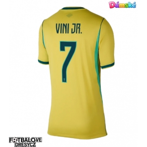 Brazílie Vinicius Junior #7 Dámské Domácí Dres MS 2026 Krátký Rukáv Brazílie Vinicius Junior #7 Dámské Domácí Dres MS 2026 Krátký Rukáv